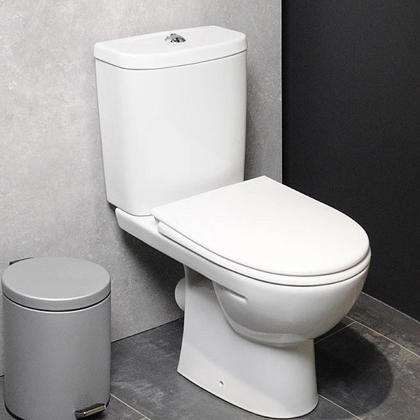 L79046000 Freja Premium Унітаз-компакт косий вип.,  нижній підвід, дюропластове сидіння з мікроліфтом 3/6л (1 сорт) - Фото - 4