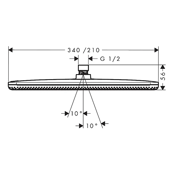 24530140 HG Raindance Alive Q Верхній душ 210/340 1jet, brushed bronze (1 сорт) - Фото - 2