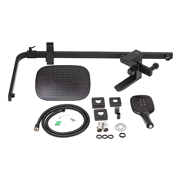 Душова система універсальна Lidz Kubis 1030 на три споживача (з виливом) (k35) LDKUB1030BLA35724 Black - Фото - 11