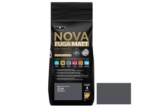 Зат WIM  NOVA FUGA MATT 1/14  2кг антрацит (1 сорт)