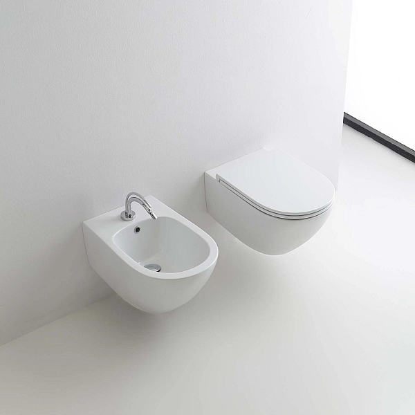 3714 01 AQUATECH Унітаз підвісний з кришкою 3791 01, безобідковий, білий (1 сорт) - Фото - 2