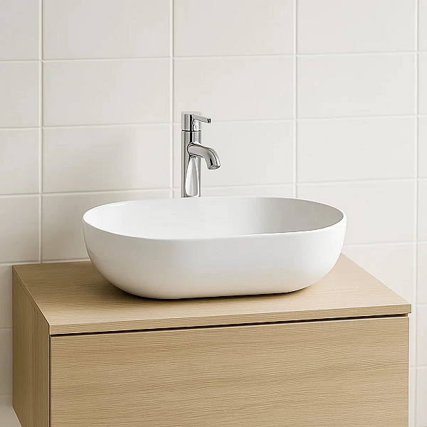 1011110 LAGUNA Раковина на стільницю 60 з керамічним донним клапаном(2 пак) (1 сорт) - Фото - 4