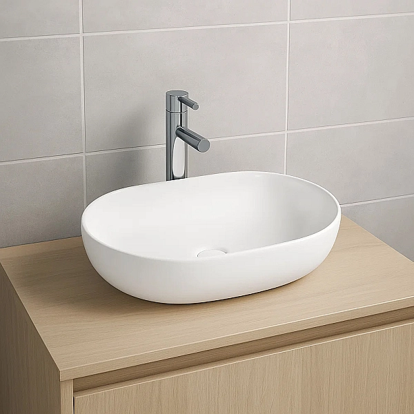 1011110 LAGUNA Раковина на стільницю 60 з керамічним донним клапаном(2 пак) (1 сорт) - Фото - 3