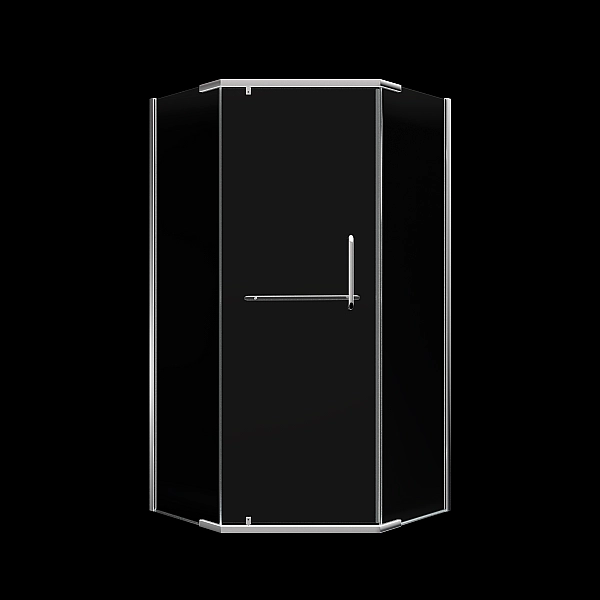 FEN0123 COMFORT Кабіна душова, п'ятикут. 90х90, без піддона, скло прозоре (1 сорт) - Фото - 3