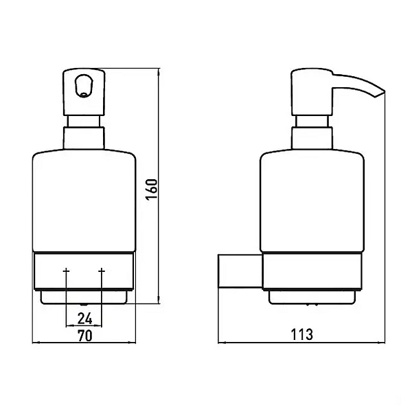 0521 133 01  LOFT Дозатор рідкого мила настінний, чорний (1 сорт) - Фото - 2