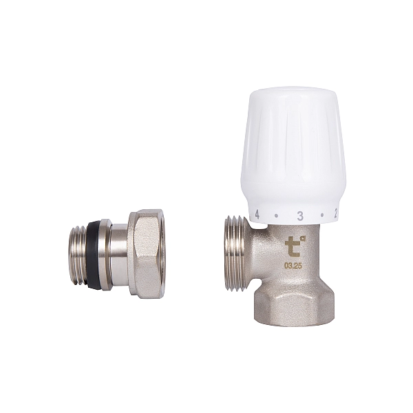 Кран радіаторний Thermo Alliance Base 1/2" ВЗ з антипротіканням кутовий SD228W15 - Фото - 6