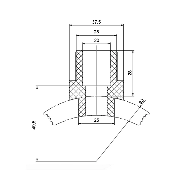 Вварне сідло PPR Blue Ocean 90х20 - Фото - 2