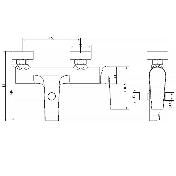 33313130 COMFORT Змішувач д/ванни, хром (1 сорт) - Фото - 2