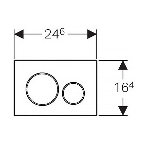 115.882.KK.1 Sigma20 round Клавіша з подвійним змивом, білий/позолота/білий (1 сорт) - Фото - 2