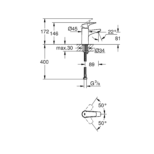 23752000 BauFlow Змішувач д/раковини (1 сорт) - Фото - 2