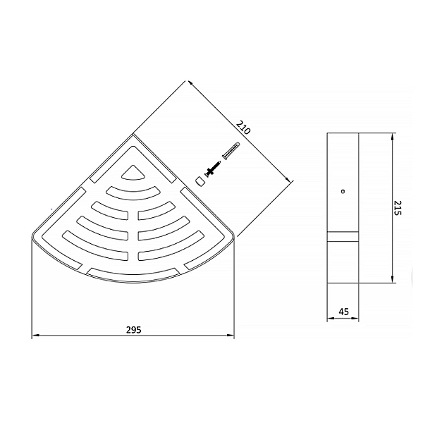 GW05 54 04 02 Кошик для мила, полірована нержавіюча сталь (1 сорт) - Фото - 2