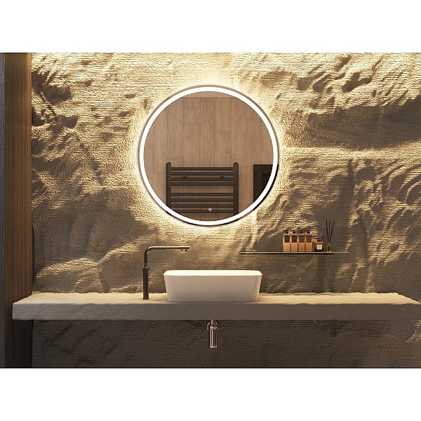 5501080 AllRound Кругле дзеркало d80см з LED підсвіткою та тачсенсором (1 сорт) - Фото - 5