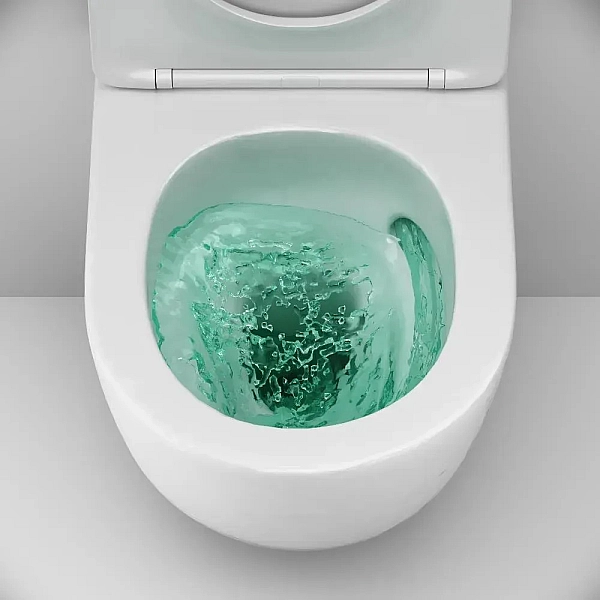 CLA1900SC Like підвісний унітаз AquaSpin з сидінням мікроліфт, білий (1 сорт) - Фото - 6