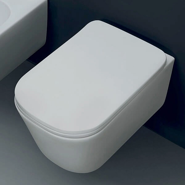 5191 30 Tribeca кришка для унітазу SLIM quick-fix, soft-close, петлі хром, білий матовий (1 сорт) - Фото - 2