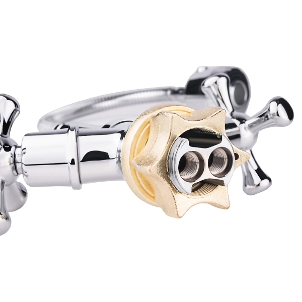 Смеситель для кухни Lidz Lamb 274F двухвентильный с гибким изливом LDLAM274FCRM35074 Chrome - Фото - 4