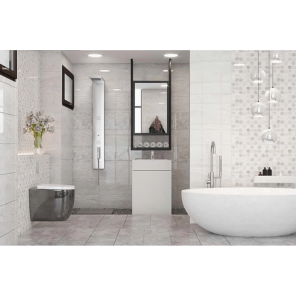 MARMO MILANO Hexagon світло-сірий 8МG151 (1 сорт) - Фото - 2